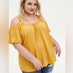 Torrid Yellow Off-Shoulder Top